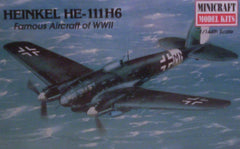 1/144 Heinkel He-111 H6 WW 2 German bomber model aircraft kit.