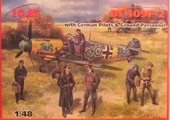 1/48 BF-109F-2 with pilots & ground personal military figures.
