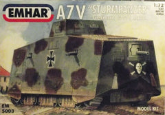 1/72 WW 1 A7V German AFV plastic model kit.