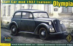 1/72 scale German Opel 2 - door staff model car kit.