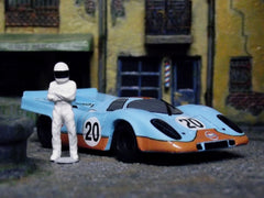 "The Stig" with AFX Porsche Gulf 917.