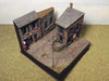 1/72 military diorama of French village buildings.