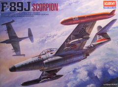 Academy 1/72 model aircraft kit F-89 J Scorpion jet fighter.
