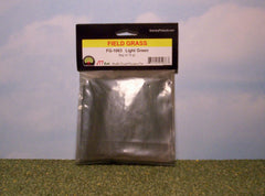 Light green field grass scenic material for dioramas & slot car scenery.