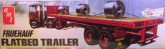 1/25 Fruehauf flat bed trailer model kit with payload.