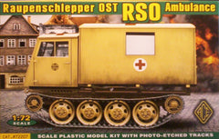 1/72 scale WW2 German RSO Ambulance military vehicle model kit.
