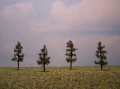 Pine 2" Pro Series 4 Pk. trees for dioramas & slot car layouts.