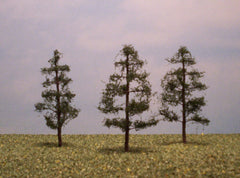 Pine 3" Pro Series 3 Pk. trees for dioramas & slot car layouts.