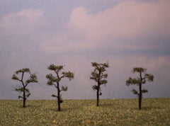 Scots Pine 2" Pro Series 4 Pk. trees for dioramas & slot car layouts.