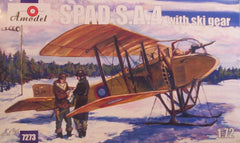 1/72 WW 1 Spad S.A.4 model aircraft kit with ski landing gear.