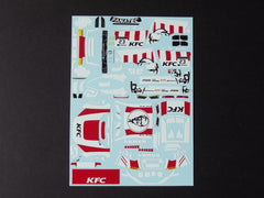 1/64 / HO Audi R8 GT3 slot car decals.