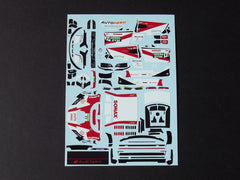 1/64 / HO Audi R8 GT3 slot car decals.