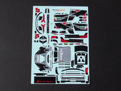 1/64 / HO Audi R8 GT3 slot car decals.