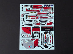 1/64 / HO Audi R8 GT3 slot car decals.