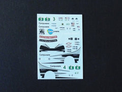 1/64 / HO Corvette C6-R slot car decals