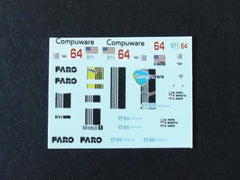 1/64 / HO Corvette C6-R slot car decals