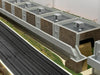 Slot car pit lane garage buildings
