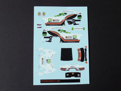 1/64 / HO Porsche 991 GT3 R slot car decals.