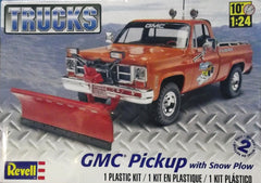 1/24 1970's GMC pickup truck model kit with snow plow attachment.