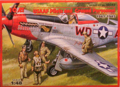 1/48 WW 2 USAAF pilots & personnel military figures.