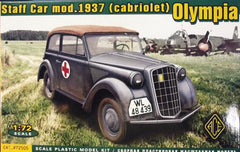 1/72 1937 Olympia cabriolet German staff car model kit.