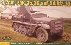 1/72 scale Sd.Kfz 10 model kit with Pak 35/36 gun.