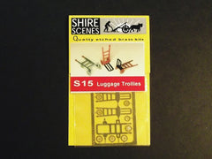 1/72 Photo - etched luggage trollies diorama accessory.