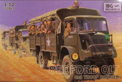 1/72 Bedford QLT 4 x 4 troop carrier model truck kit.