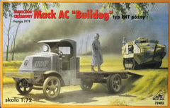1/72 WW 1 Mack AC "Bulldog" flat bed military model truck.