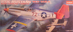 1/72 WW2 P-51C Mustang "Red Tails" aircraft model kit.