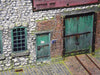 1/72 diorama old warehouse doors and narrow gauge track.