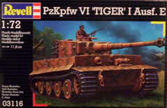 1/72 WW 2 German Tiger 1 Ausf. E AFV model kit.