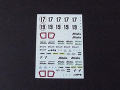 1/64 / HO Alfa Romeo T33/3 slot car decals.