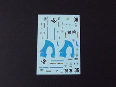 1/64 / HO Alfa Romeo T33/3 slot car decals.