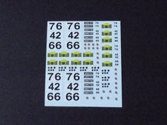 1/64 / HO Austin Healey 100M slot car decals.