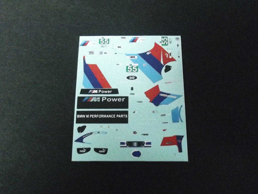 Patto's 1/64 / HO BMW Z4 GT3 - M Power #55 Decals | Full Circle