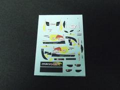 1/64 / HO BMW Z4 M Coupe GT3 Red Bull slot car decals.