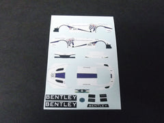 1/64 / HO Bentley GT3 slot car decals.