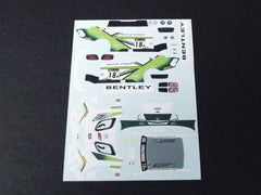 1/64 / HO Bentley Continental GT3 slot car decals.