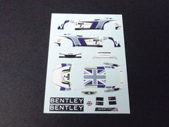 1/64 / HO Bentley Continental GT3 slot car decals.
