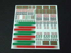 1/64 / HO Castrol Sponsor Logo slot car decals.