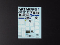 1/64 / HO Cobra Daytona slot car decals.