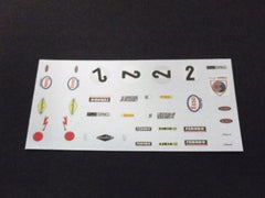 1/64 / HO Corvette C3 slot car decals.