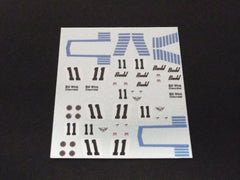 1/64 / HO Corvette C3 slot car decals.