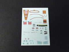 1/64 / HO Aston Martin DBR9 GT3 slot car decals. 