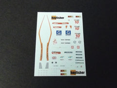 1/64 / HO DBR9 GT3 slot car decals.