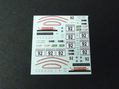 1/64 / HO Aston Martin DBR9 GT3 slot car decals.