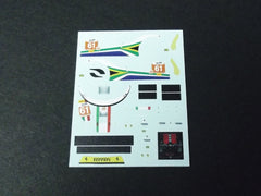 1/64 / HO Ferrari 458 Kaspersky #61 2013 slot car decals.