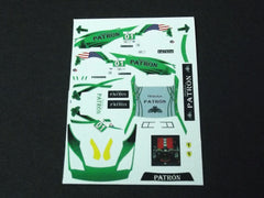 1/64 / HO Ferrari 458 GT2 slot car decals.