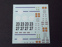 1/64 / HO Ferrari Daytona Set #3 slot car decals.